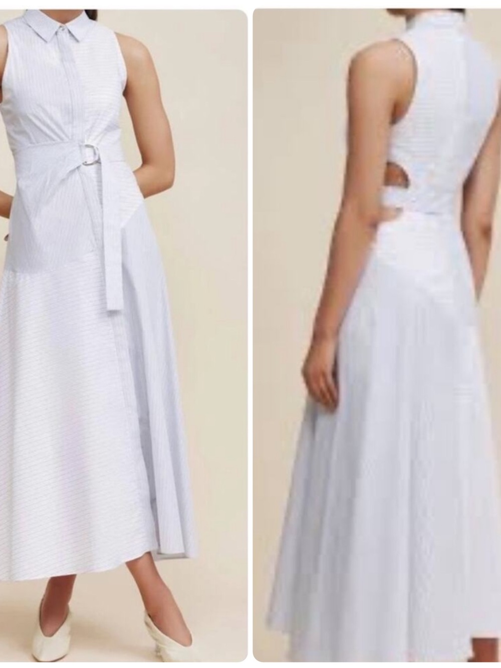 ACLER Edgar Dress In White Stripe